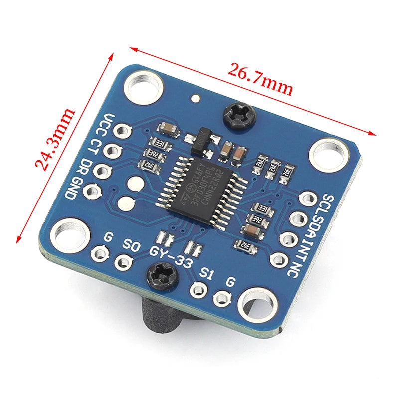 1-10Pcs TCS34725 Color Recognition Sensor GY-33 Sensing Module Alternative TCS230 TCS3200
