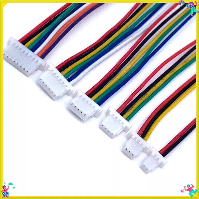 10Pcs JST SH Series 1.0mm Pitch Female Socket Terminal Plug Wire Connectors Set 2-12 Pin Options for Electronic Cables 28AWG