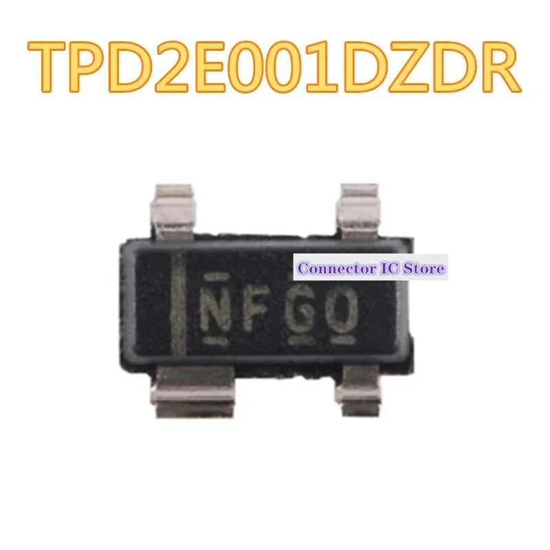 50PCS Original genuine TPD2E001DZDR TPD2E001 packaged SOT-23-4 2-channel ESD protection diode array