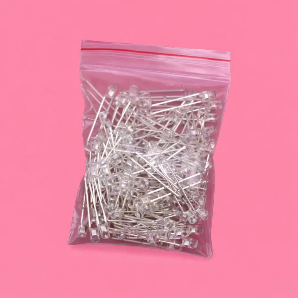 SAMIROB 60/100Pcs 3mm LED Diode Kit F3 Schottky Assorted Diode Red White Green Blue Yellow Orange Pink Purple Warm White for DIY