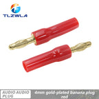 Musical Sound Banana Plugs Speaker Wire Connector Dual Screw Lock 24K Gold Plated Banana Connectors Jack for Speaker Wire