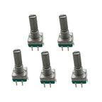 5Pcs 360 Degree EC11 Rotary Encoder 5Pin 20 Position Plum Shaft Digital Signal Potentiometer Handle Long 15mm 20mm