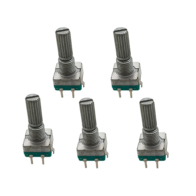5Pcs 360 Degree EC11 Rotary Encoder 5Pin 20 Position Plum Shaft Digital Signal Potentiometer Handle Long 15mm 20mm
