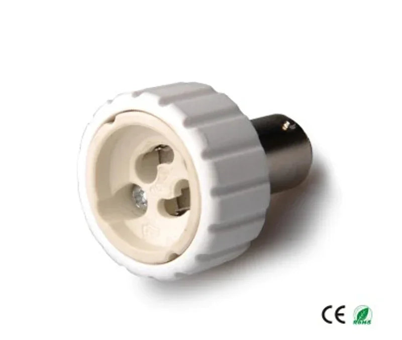 2pcs BA15D To Gu10 Light Socket Adapter CE Rohs Porcelain B15 BAY15D To Gu10 LED Spotlight Lampholder Converter