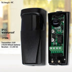 Photocell Automatic Gate Door Safety Sensor Alarm Infrared Beam Sensor Photocell 15m Detect Range 12~24V 3.6V Battery Powered
