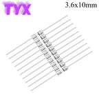 20PCS 3.6X10mm 5X20mm Take the lead Glass Fuse tube 250V 0.1A 0.5A 1A 1.5A 2A 3A 3.15A 4A 5A 6.3A 8A 10A 15A 20A