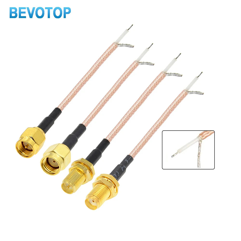 10PCS Single End SMA Female to PCB Soldering Pigtail RG316 Cable WIFI Wireless Router GPS GPRS Low Loss Jackplug Wire Connector