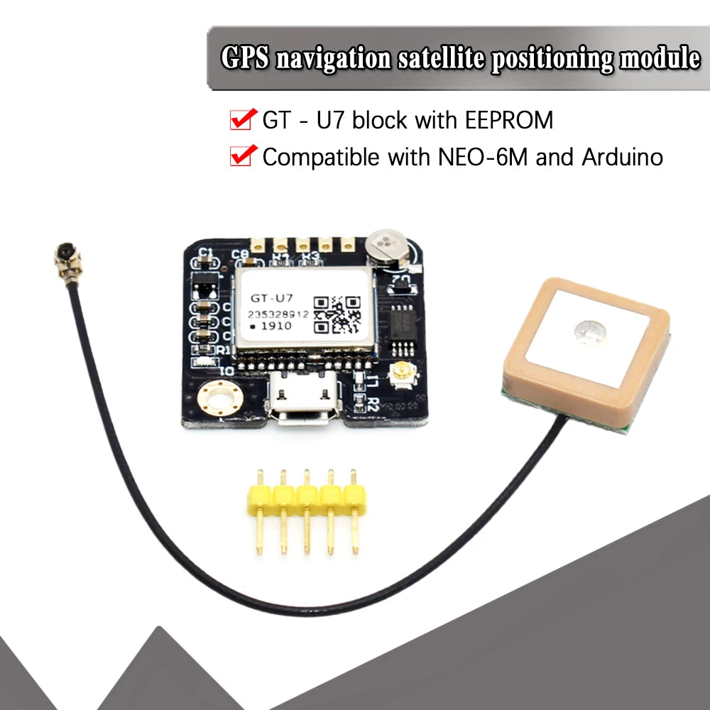 1-10PCS GT-U7 GPS module navigation satellite positioning compatible NEO-6M 51 single chip microcomputer STM32 for Arduino XCW