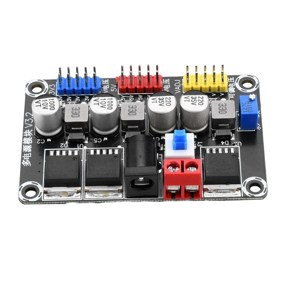 LM2596 DC7-25V To DC3.3V/5V Adjustable Step-Down Module Regulated Power Supply Module Intelligent Vehicle Experimental Power