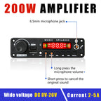 Handsfree 200W Amplifier Bluetooth DIY MP3 Decoder board 12V Wireless Car MP3 Player Record USB TF AUX FM Radio Folder Switching