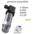 G1/2' 4-20mA Pressure Sensor 0-10V 1bar/10bar/100bar Oil Water Gas 100psi/10Kpa/50mbar RS485 Pressure Transmitter