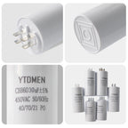 AC 450V CBB60 Dual Insert Motor Starting Capacitor 4pin 4UF-60UF Replacement Motor Run Capacitors For Air Compressor Water Pump