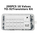 200Pcs New Version Transistor Kit PNP/NPN 10 Values TO-92 Set BC327 BC337 2N2222 2N2907 2N3904 2N3906 S8050 S8550 A1015 C1815