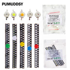 100pcs 5colors Each 20pcs 5730 5050 3528 1210 1206 SMD LED Diode Kit Red Green Blue White Yellow 0805 0603 0402