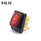 30A/220V Toggle Rocker Switch ON-OFF-ON  Heavy Duty DPDT IP67 Waterproof T85 Auto Boat Marine  With LED 12V 110V220V 30x22mm