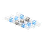 500/1000PCS Waterproof Solder Seal Sleeve Splice Terminal Tinned Copper Heat Shrink Electrical Wire Butt Connector AWG16-14 Blue