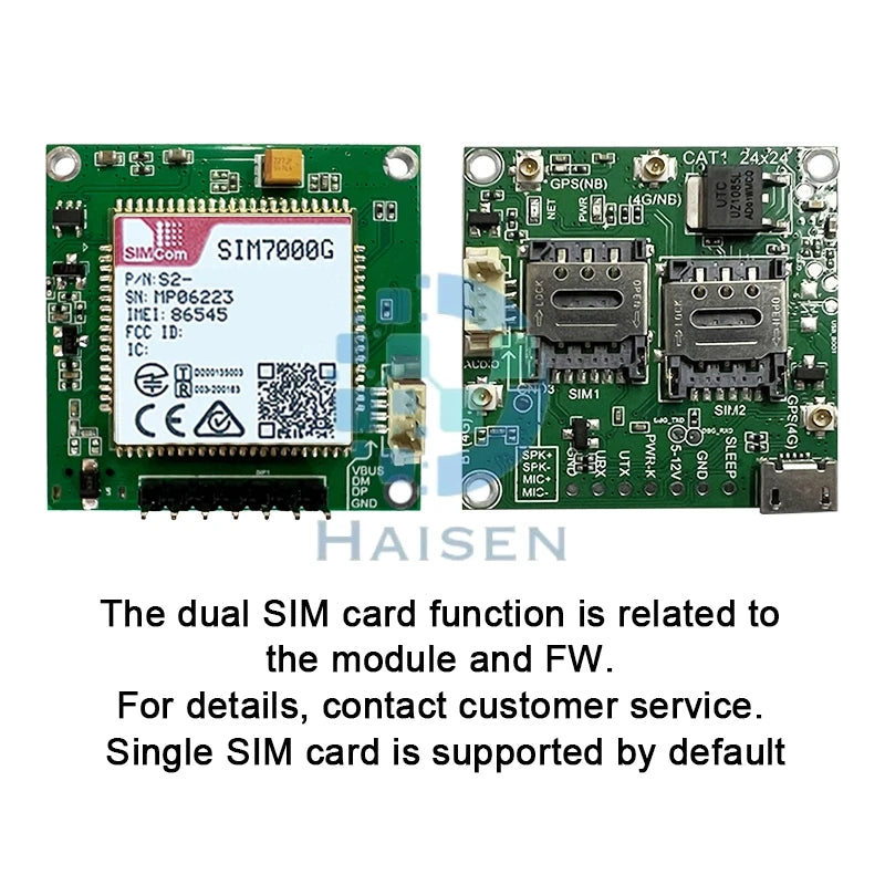 HAISEN SIMCOM SIM7000G Core Board LPWA NBIOT CATM GPS Development Board Module Modem SIM7000