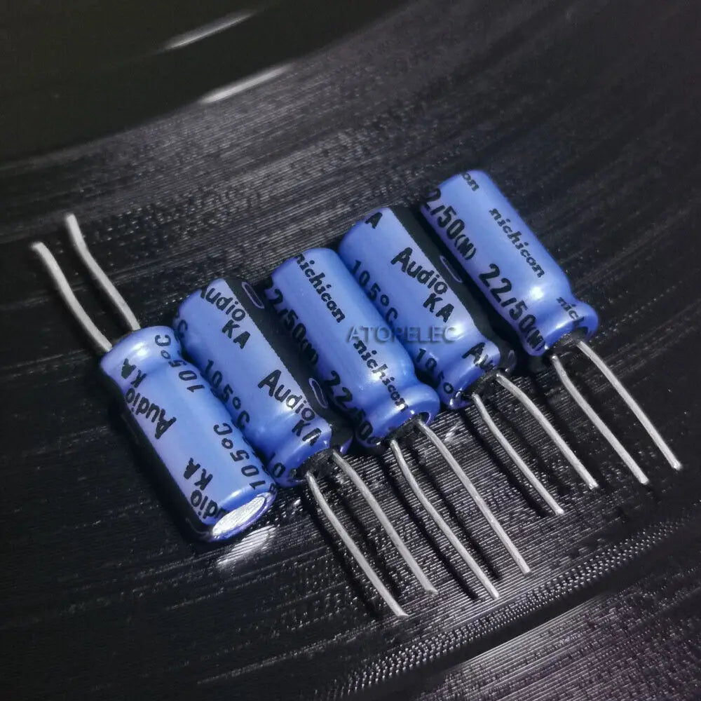 10pcs Nichicon AUDIO KA KT Series Electrolytic Capacitor Hi-Fi Audio 10uF/22uF/47uF/100uF/220uF/470uF/1000uF 25V/50V