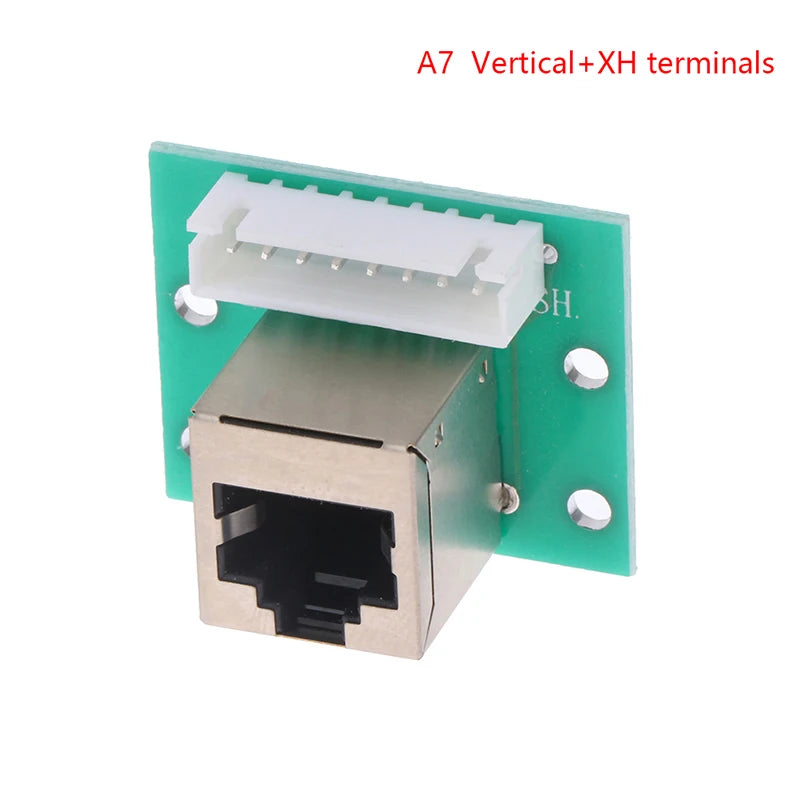 1Pc RJ45 Adapter Board To XH2.54 Modular Ethernet Connector Adapter Network Interface + Breakout Board + Pin Header