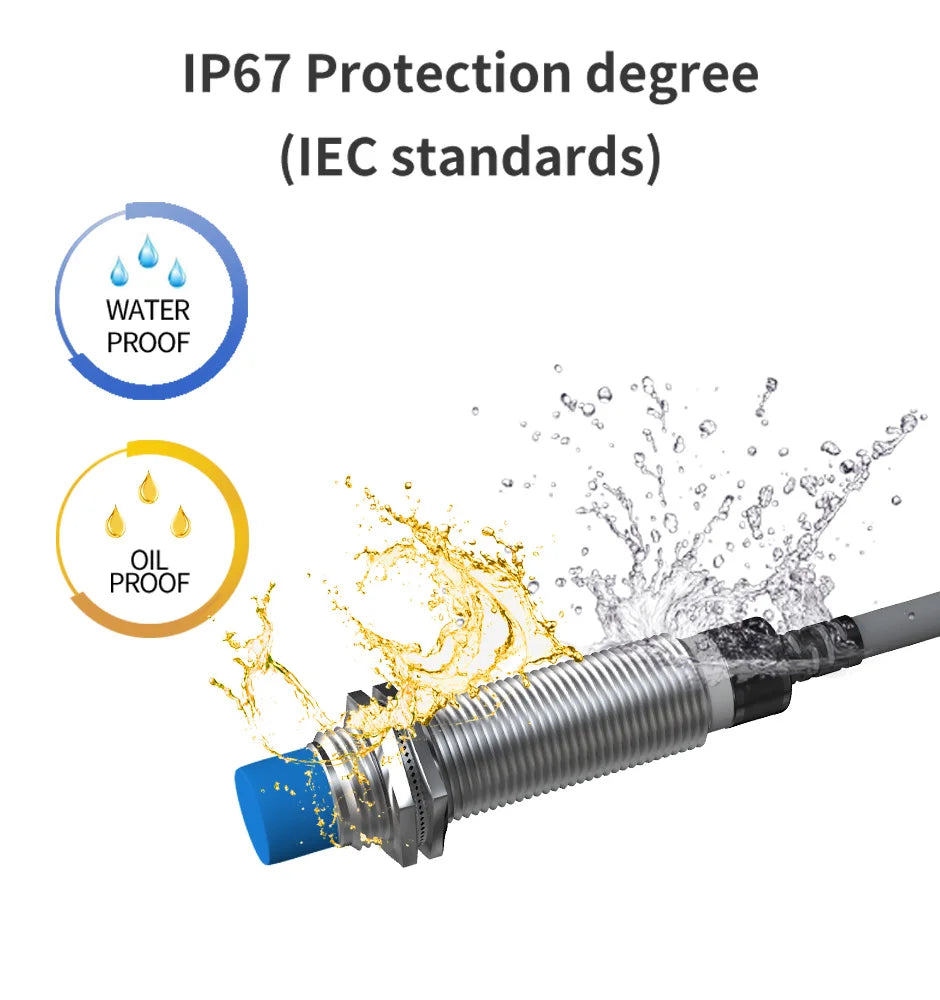 GTRIC LJ12A3 Series Inductive Proximity Switch Sensor NPN PNP High Quality Sensing Distance 2mm 4mm DC 12-24V AC 90-220V