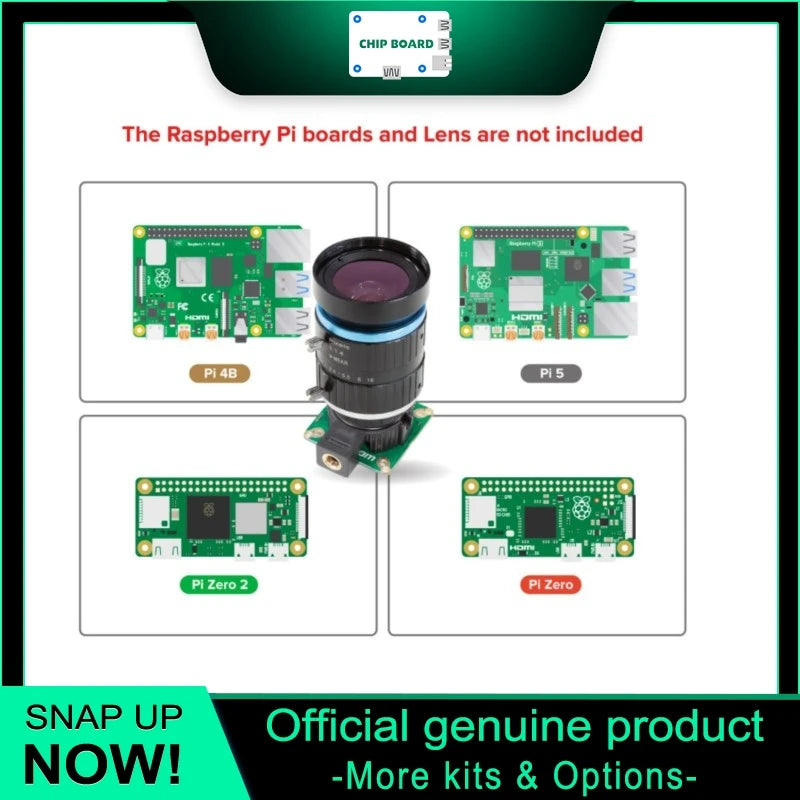 Arducam IMX477 12.3MP Raspberry Pi Camera Module with IMX477 Sensor, MIPI CSI2 Port, C/CS Lens Mount Support