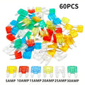 60pcs Mini Car Fuse Combo Kit Mini Multicolor Multi-Function Auto Blade Fuse Replacement Kit For Car/RV/Truck/Motorcycle/Boat
