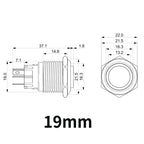 12/16/19/22mm Metal Push Button IP66 Waterproof Self Reset Latching Red LED 1NO1NC Plug Terminal 5V 12V 220V Control Switch Blue