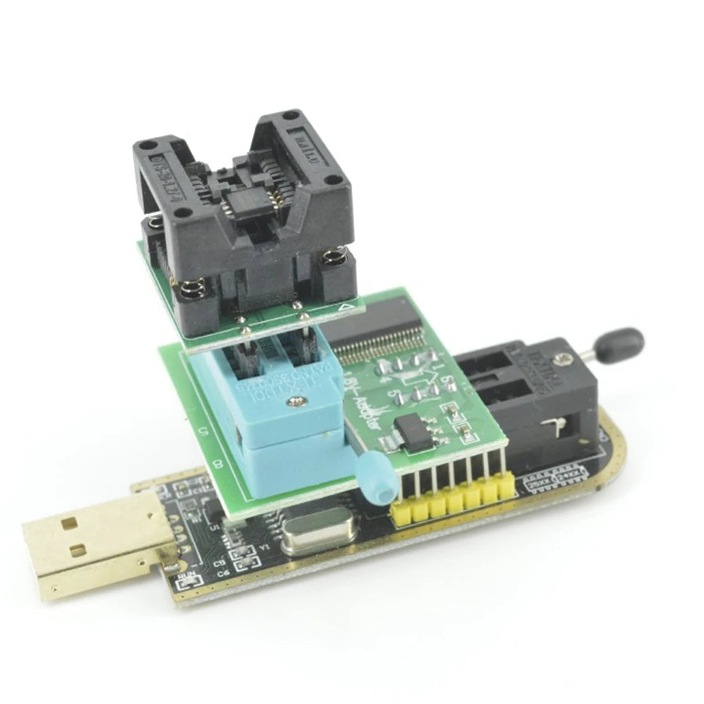 1PCS  CH341A CH341B 24 25 Series EEPROM Flash BIOS USB Programmer Module SOIC8 SOP8 Test Clip For EEPROM 93CXX / 25CXX / 24CXX