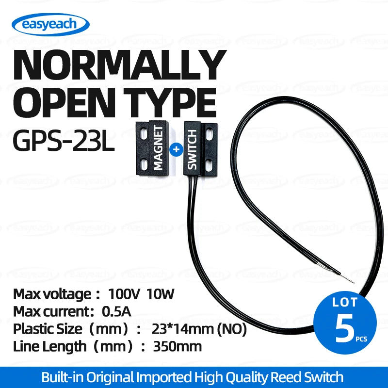 5PCS GPS-23 Reed Magnetic Control Switch Replace PS-3150 Normally Open/Closed23*14MM Proximity Induction sensor NO/NC switching