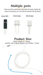 100K Ohm NTC 3950 Thermistor Sensor XH2.54 Dupont 3D Printer Parts For Reprap Mend Part Temperature 3D Printer Accessories