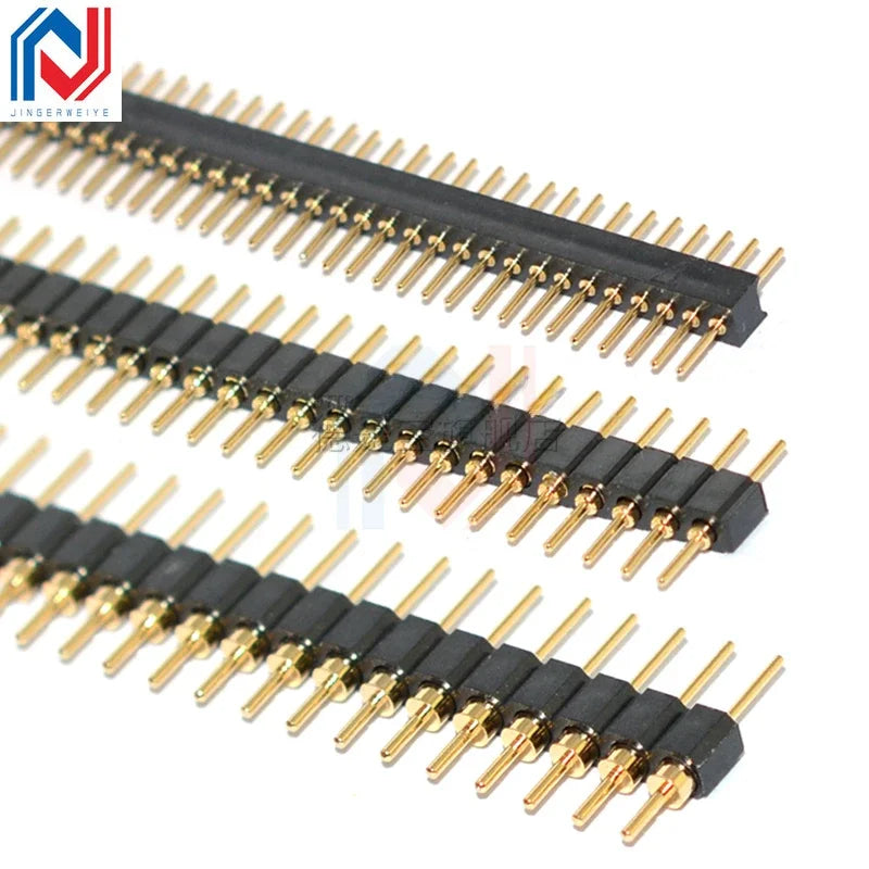 1Pcs 1.27mm/2.0/2.54mm 1/2x40P Round Hole Round Needle Female Header Pin Row Connector Single Double Row Gold Plated Tin Plated