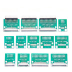 0.5mm 1.0mm pitch 20P 24P Connector SMT Adapter to 2.54mm hole FPC FFC Cable Welded board With Pin / Empty Board 6P 8P 10P 12P