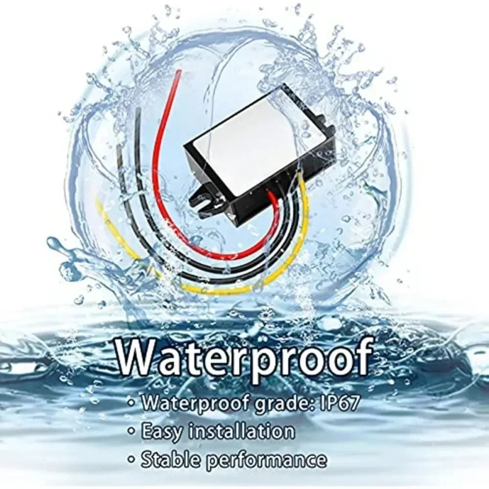 24V 36V 48V 60V to 12V 1A-5A Buck DC Power Converter 60V-12V Step-down Voltage Regulator Transformer Car Truck Boat Supply