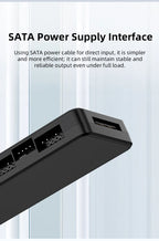 TEUCER LP-10P 12V 4Pin PWM & 5V 3Pin ARGB with SATA 10 Way Sync Fan Hub PC Cooling Fan Addressable RGB Lighting Splitter