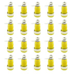 20PCS Insulated Safety 32A 4mm Banana Socket Terminal 5 Colors Female Jack Panel Mount Socket Binding Post Wire Connector