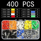 700-2120pcs European Style Tubular Terminals Ve Insulated Terminals Household Electrician Quick Wiring Cable Wire Connector Set