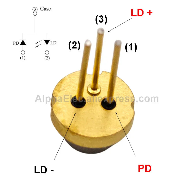 1piece 635nm 5mW RED Laser Diode TO56 N-Type RLD63NPC5 C6 638nm 640nm 10mW 15mW 30mW 50mW 120mW LD185mW GH0631IA2KC