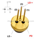 980nm 50mW 100mW 200mW IR Laser Diode TO56 with PD Invisible Light Φ5.6mm Single mode 975nm 990nm Multimode LD