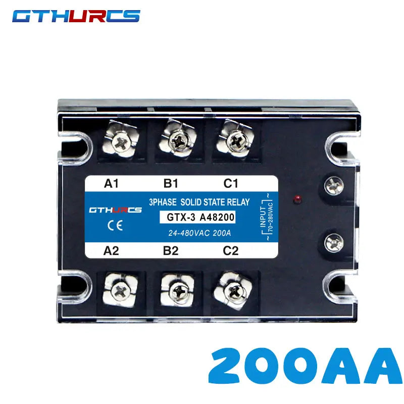 DC-AC AC-AC Three Phase Solid State Relay 3-SSR 10A 25A 40A 60A 80A 100A 120A 200A 70-280V AC Control 24-480V 40AA 40DA