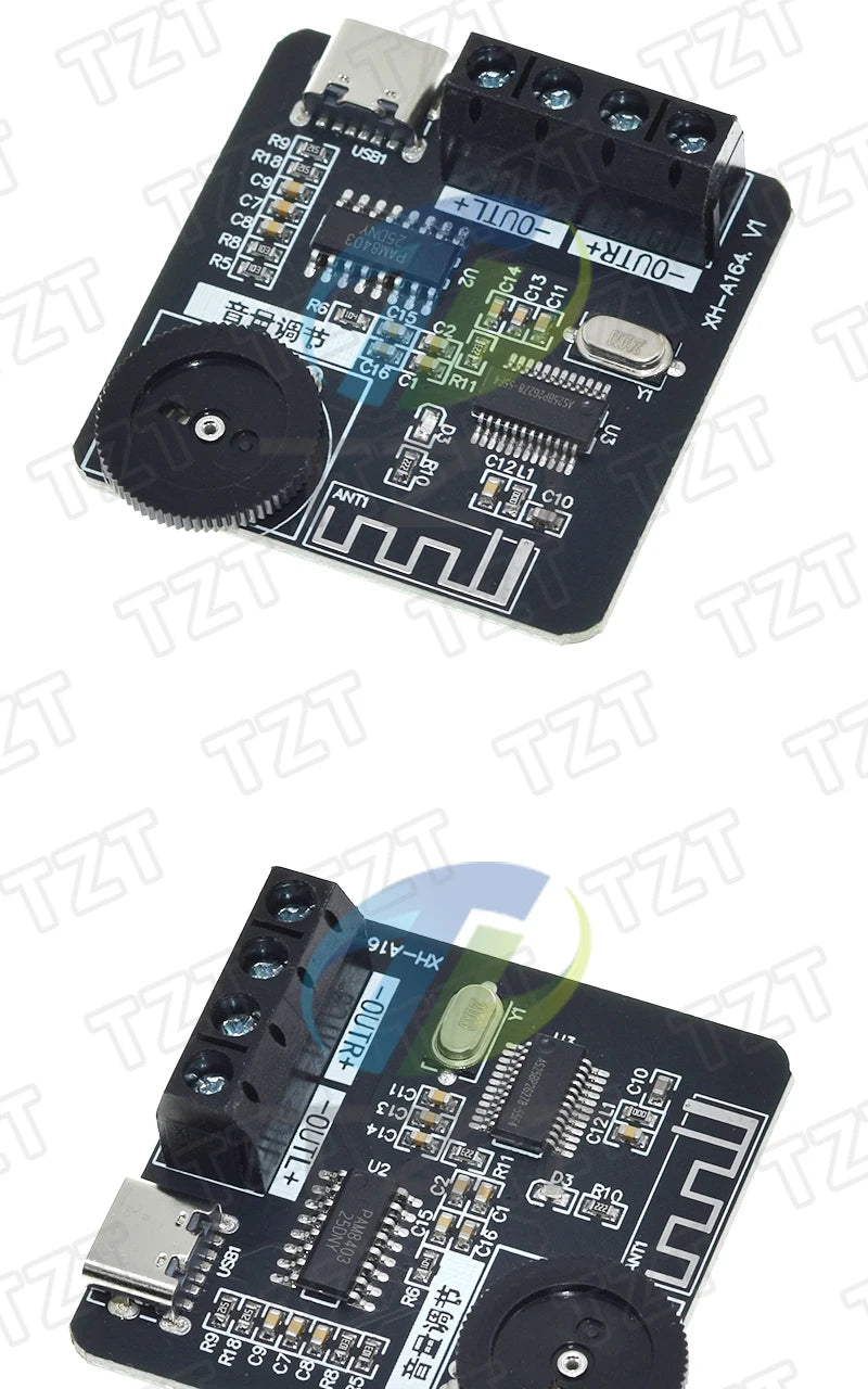 XH-A164 Miniature Digital Bluetooth Amplifier Board PAM8403 Case Modification TYPE-C Power Supply Dual 5W