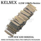 5000pcs/Lot 1/4W Carbon Film Resistor 5% 0.25W 1R-10M 0R 10R 100R 120R 150R 220R 470R 1K 2.2K 4.7K 10K 220K 330K 20M 22M ohm