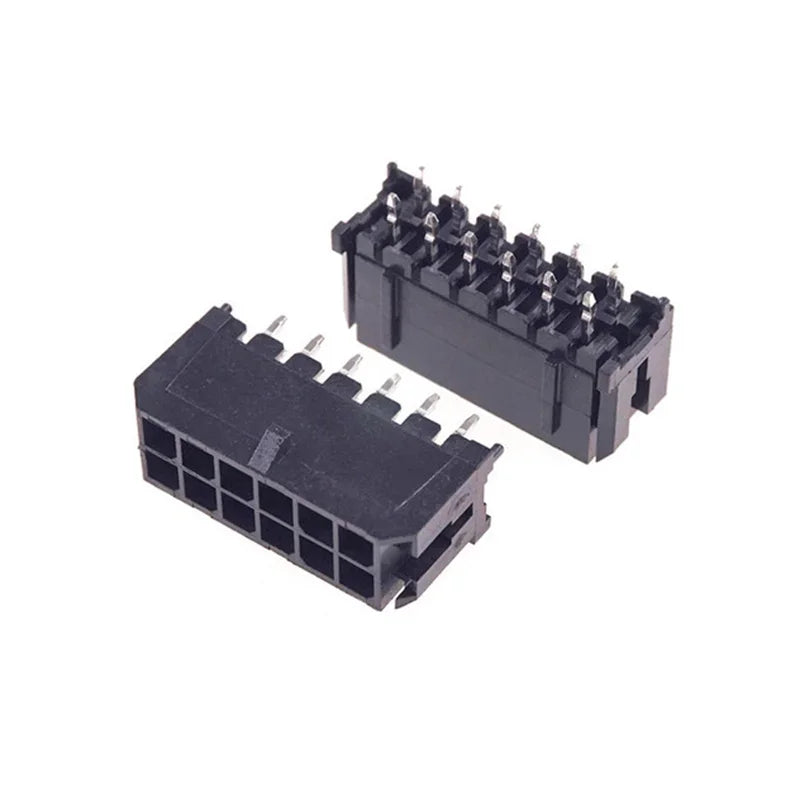 10pcs 3.0mm Wafer Micro-Fit 3.0 Connector PCB Male Header Straight 2 4 6 8 10 12 14 16 18 20 22 24 Pin Board Solder 43045
