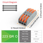 10/50Pcs Mini Fast Wiring Cable Connectors Lever 28-12 AWG Universal Lever Wire Nut Electrical Connectors Push-in Home Terminal