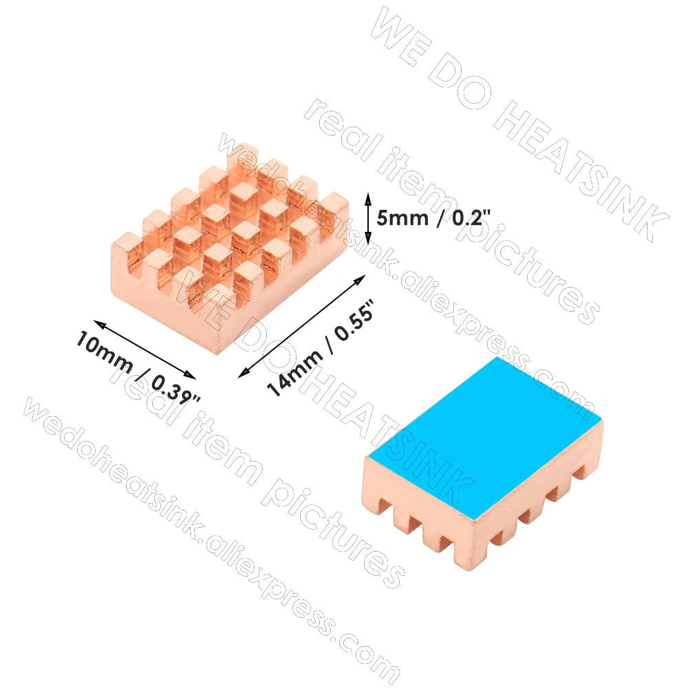 WE DO HEATSINK Small Tiny Useful Pure Copper Heat Sink Without or With Thermal Pad For Raspberry Pi Banana Pi IC Chipset Package