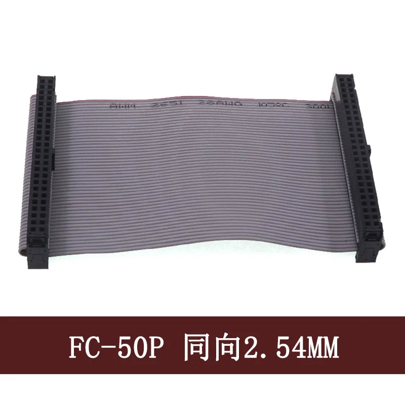 1Pcs 2.54mm FC 6/8/10/12/14/16/18/20/24/26/30/34/40/44/50 Pin Gray Flat Ribbon Cable Connector 10-100cm For DC3 IDC Box Headers