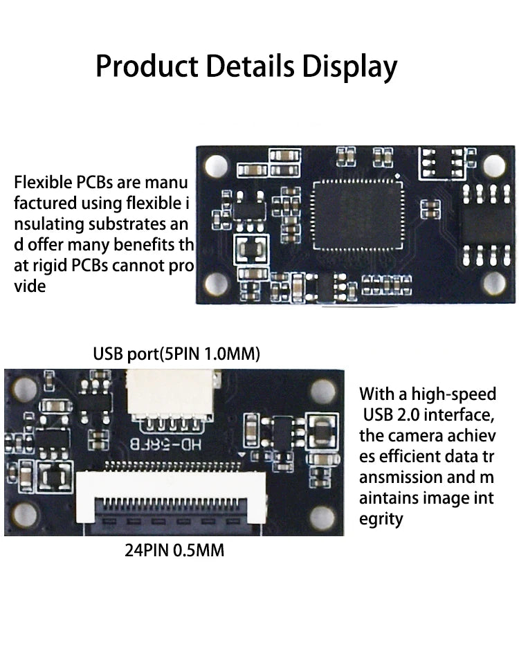 16MP 4K USB Camera Module CMOS IMX258 AF/FF 120 Degree 30FPS Wide Angle MJPEG IMX298 for Digital Cameras