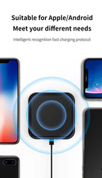 MINI Wireless Charger Station with Cooling Hole for iPhone 17 16 Pro Max 15 14 13 12 Samsung Xiaomi Pro Max Fast Charging Pad