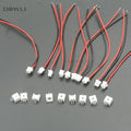 10 PCS Mini Micro Female JST 1.25 1.25mm 2-Pin 2PIN /3/4/5/6P Pin Connector Plug with 80mm 100mm 150mm 200mm Wires Cables