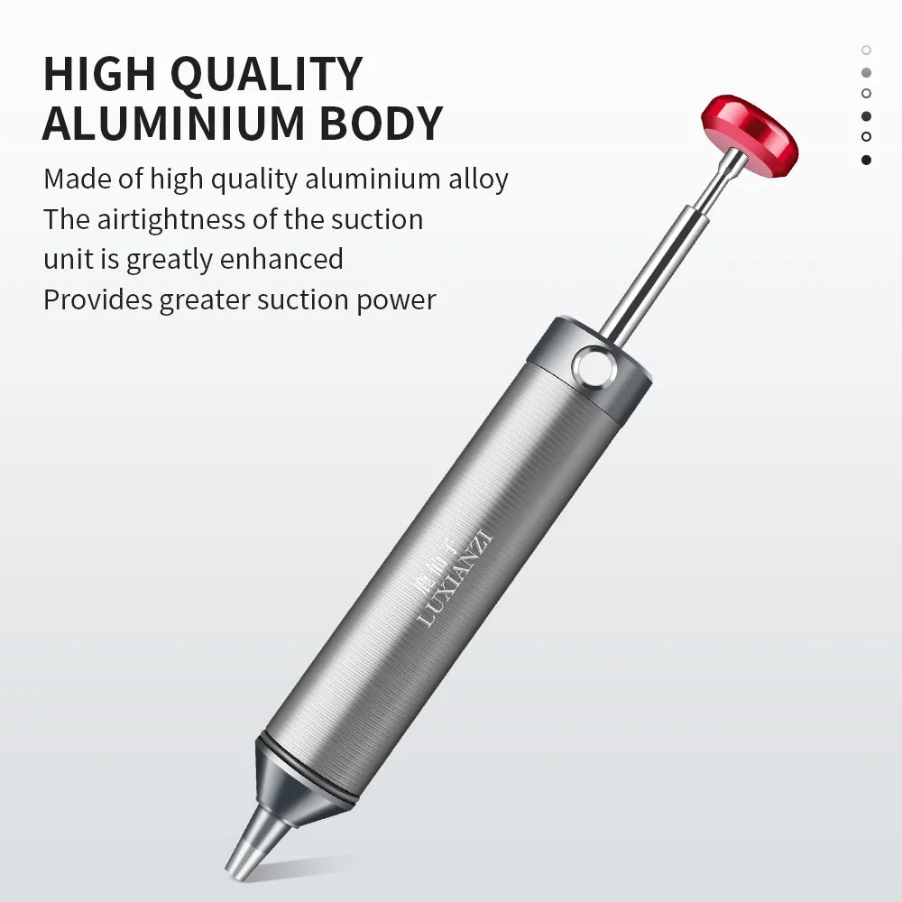 LUXIANZI Powerful Desoldering Pump Aluminum Suction Tin Gun Vacuum Soldering Iron Desolder Solder Sucker Pen Removal Hand Tools
