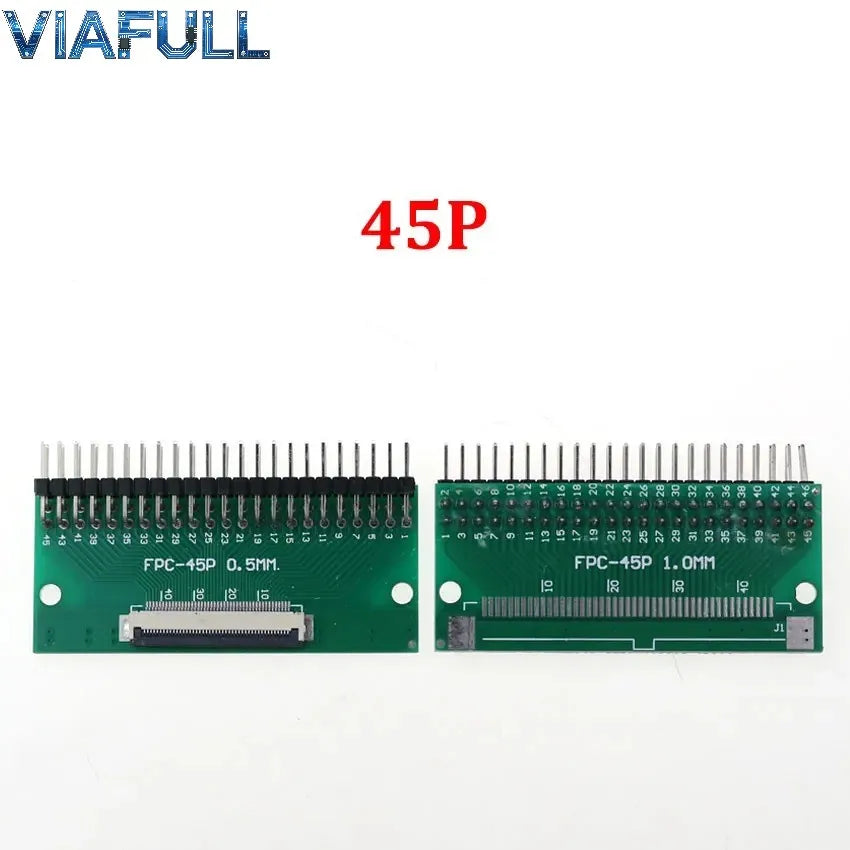 0.5mm FPC/FFC Breakout Board with Right Angle Male Pins, Pre-Soldered 2.54mm DIP Adapter for Flat Ribbon Cable, 4-80P